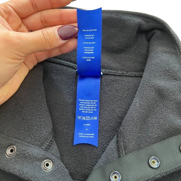 Kit‎ & Ace Mens 1/4 Snap Fleece Black Size Large Outdoor Hiking Athleisure - Picture 6 of 8